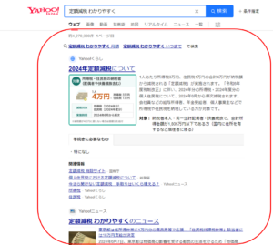 Example of a Yahoo search for "flat-rate tax cuts, easy to understand” Yahoo News article is cited. 
